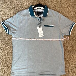 Men's Gray Polo Shirt Denim & Flower